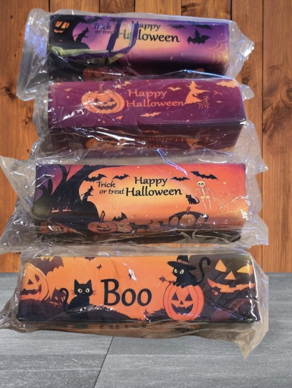 Lot Of 4 Halloween Kids Boo Trick-or-Treat Squishy - Orange